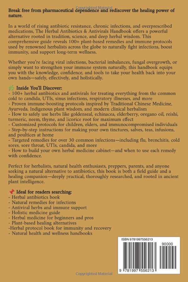 The Herbal Antibiotics & Antivirals Handbook: 100+ Natural Remedies & Immune Protocols Inspired by Global Herbal Experts—A Holistic Guide to Fighting Infections & Healing with Medicinal Herbs