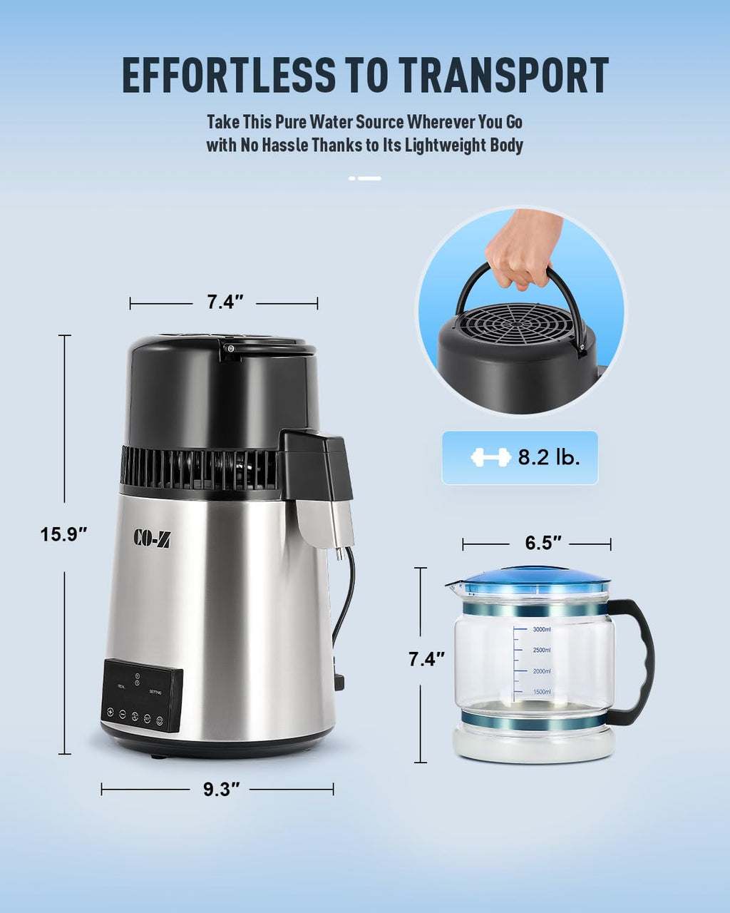 CO-Z 1.1 Gallon Water Distiller