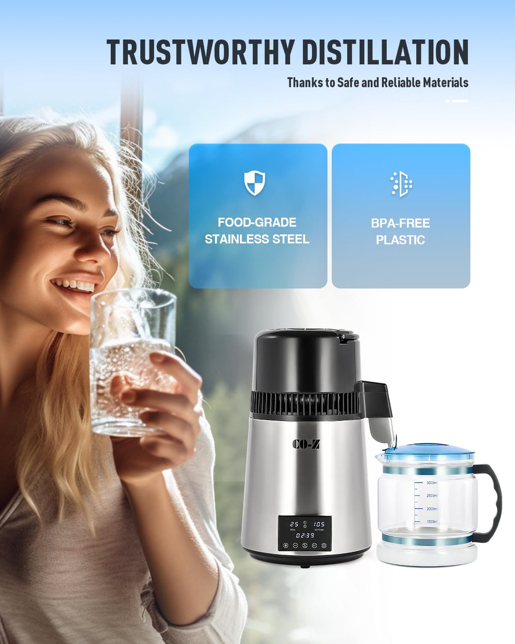 CO-Z 1.1 Gallon Water Distiller