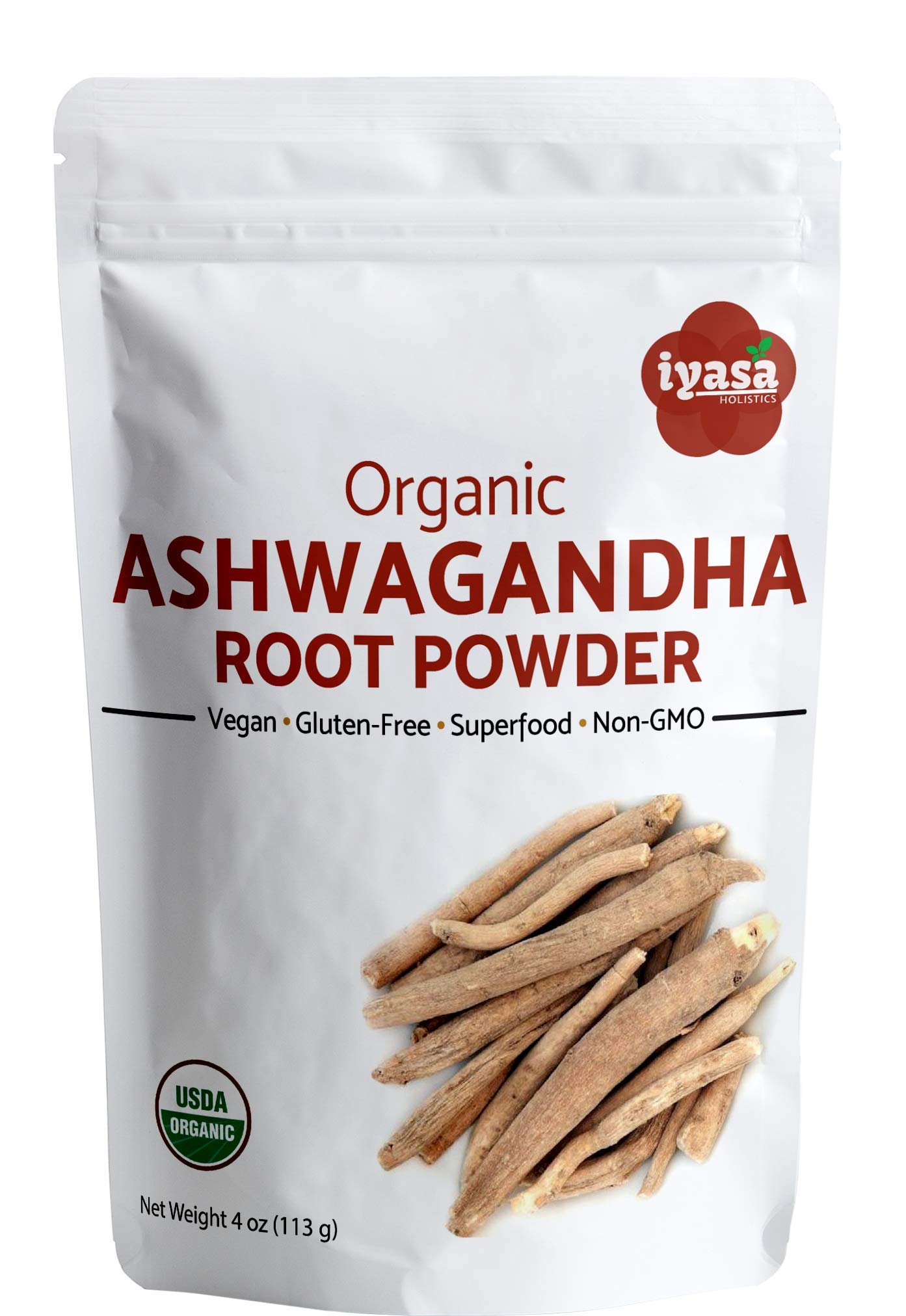Iyasa Holistics Organic Ashwagandha Powder 16 oz – Natural Superfood Powder to Support Calm, Vitality & Mental Clarity – Withania Somnifera Root Traditional Ayurveda Products