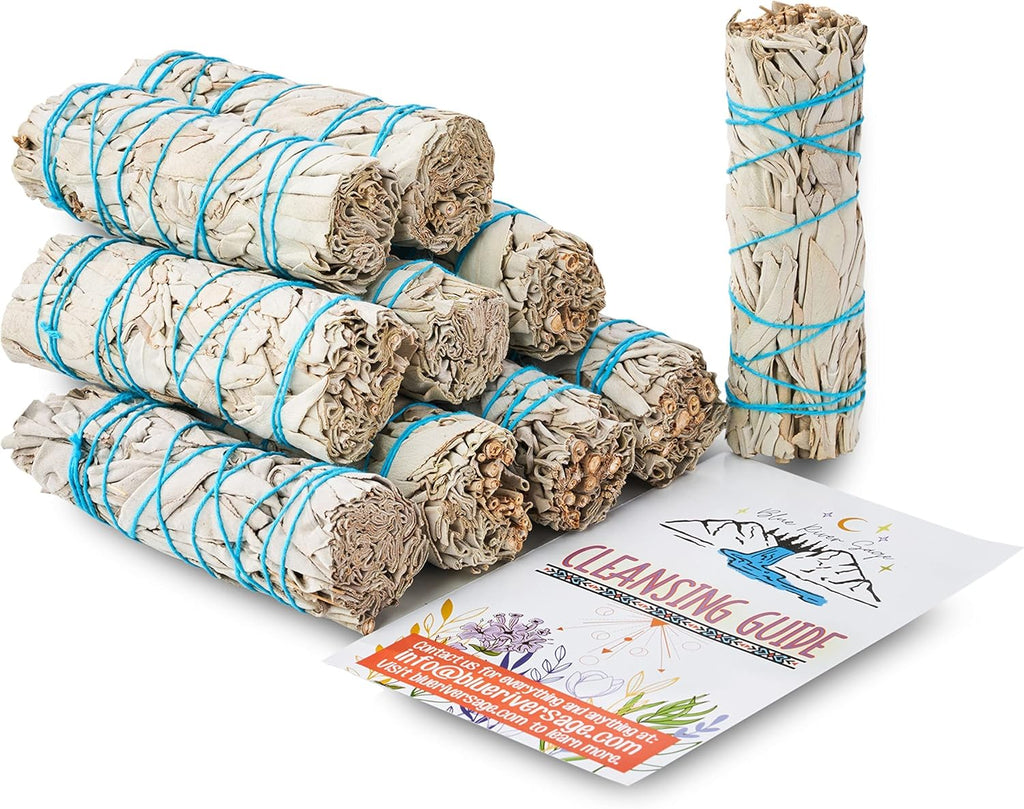 Blue River Sage 20 White Sage Smudge Sticks – 4 Inch Sustainably Grown Bundles