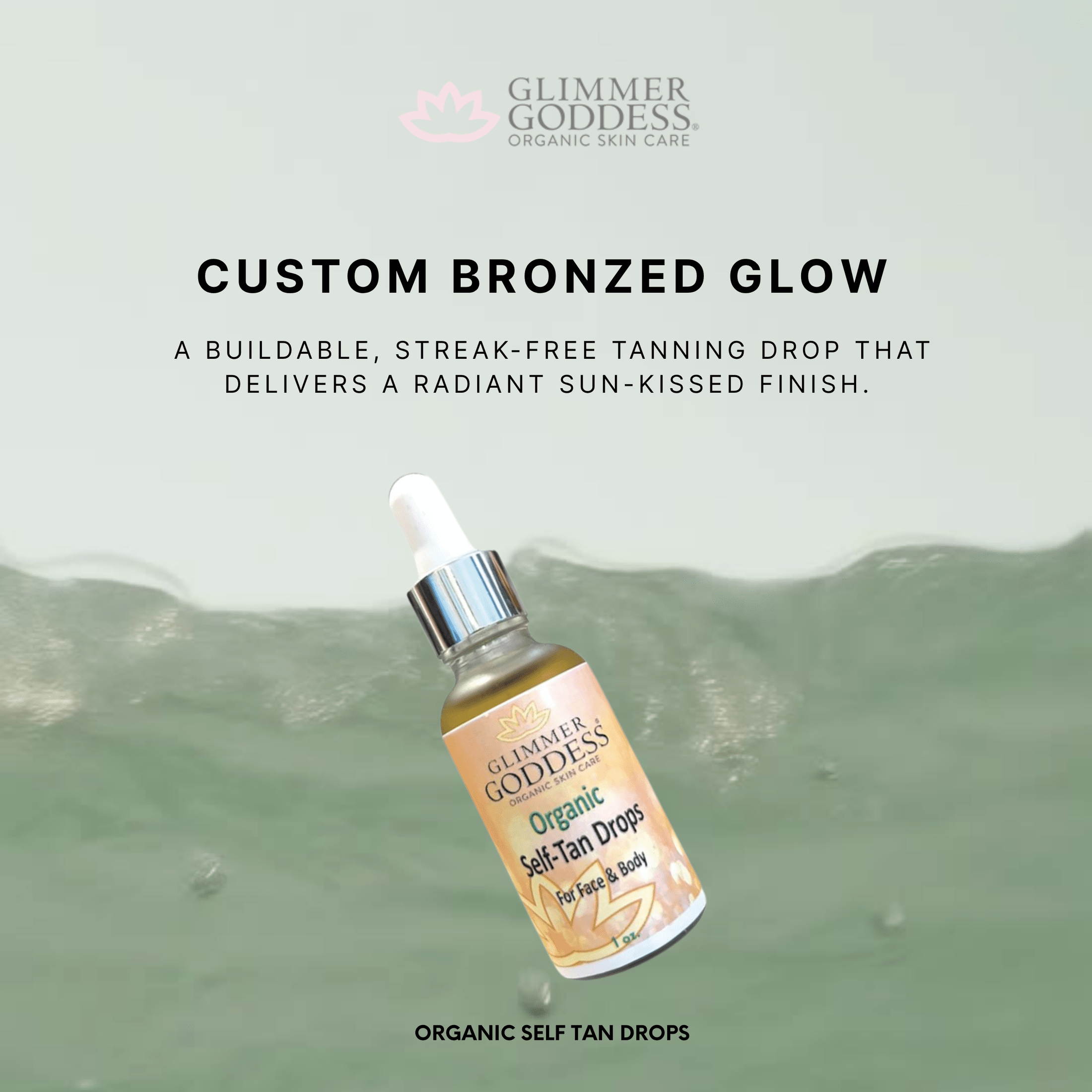 Organic Self Tan Drops – Customizable Fast-Developing Glow