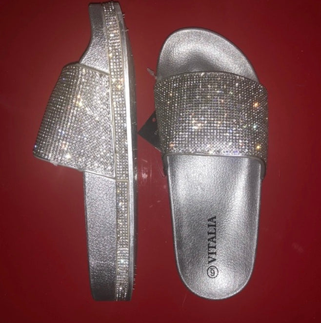 Sparkly Rhinestone Slides - Spin The Yard